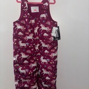 The Children's Place Kids Overalls - Magenta Unicorn Print